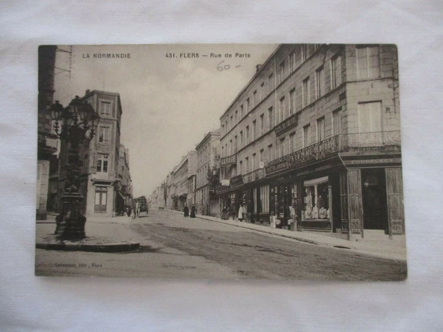 Cpa Orne 61 Flers Rue De Paris