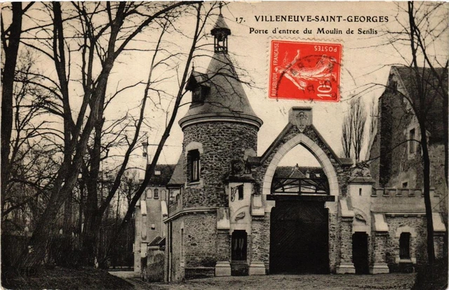 CPA AK VILLENEUVE-St-GEORGES Porte d'entrée du Moulin de Snelis (672100)
