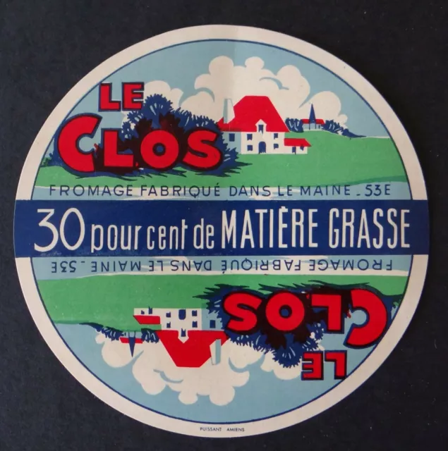 Etiquette fromage LE CLOS Maine cheese label 6