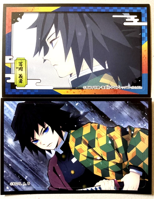 Demon Slayer sticker 2 set Giyu Tomioka 8.9cmx5.7cn Japan not for sale rare
