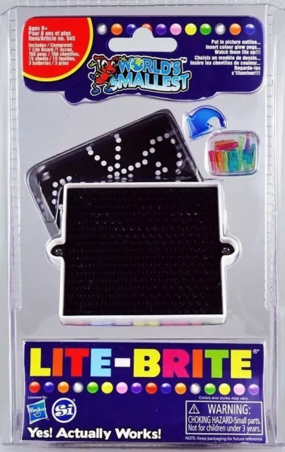 World's Smallest LITE BRITE Art Toy Doll House Miniature Light Bright Pegs,Paper