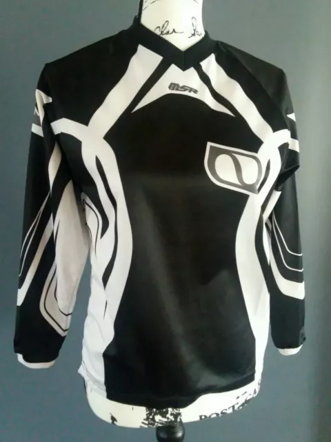 Chemise MSR équipement motocross manches longues garçons YL jeunesse GRAND AXXIS V COL noir