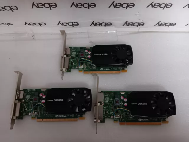 Lot of 3 NVIDIA Quadro K620 2GB DDR3 PCIe 2.0 Video Graphics Card
