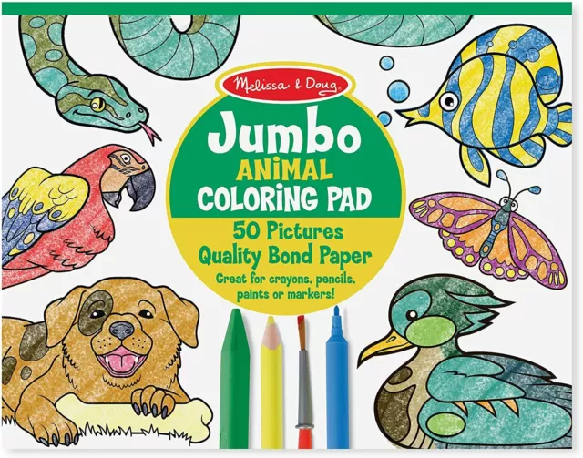 Jumbo Coloring Pad- Multi-Theme 50 Sheets 11 x 14 New Sealed by