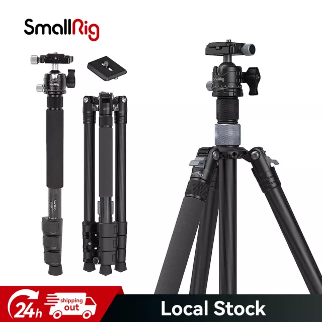 SmallRig 62.2" Carbon Fiber Camera Tripod Travel Monopod with Ball Head 4059