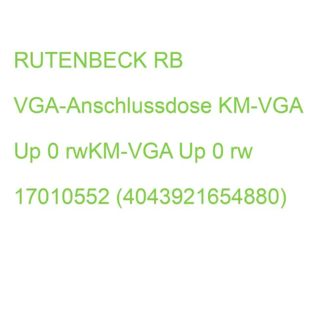 RB VGA-Anschlussdose KM-VGA Up 0 rwKM-VGA Up 0 rw 17010552 (4043921654880)