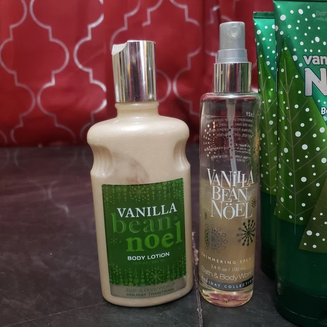 BATH & BODY Works Vanilla Bean Noel 8 oz Body Cream Lotion Shimmering