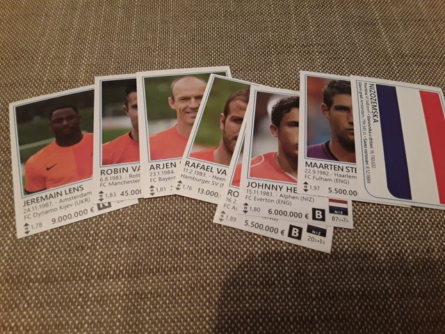9 x Netherlands Rafo World Cup Brazil 2014 football stickers - all different