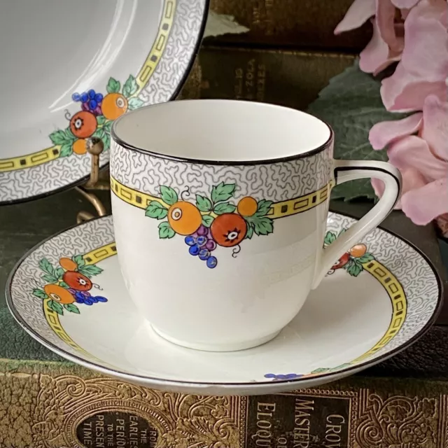 Art Deco 1930s Tea Cup Trio E Brain Foley China ‘Fruit’ 3