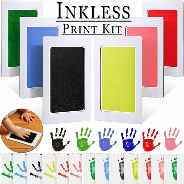 Baby Inkless Print Kit Newborn Footprint Handprint Safe Gift Foot Hand Wipe Paw