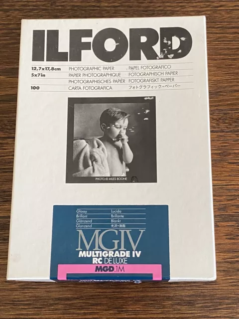 Ilford MGIV Multigrade IV RC DeLuxe Paper 5x7 Glossy Full Box