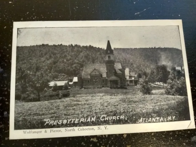 Atlanta NY Presbyterian Church Religious Photo Postcard