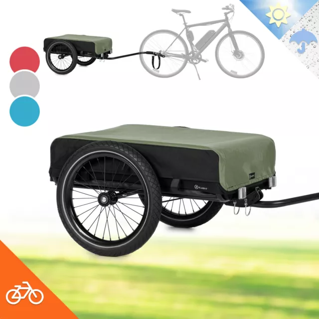 Remolque de carga remolque de bicicleta coche de mano transportador 40 kg 42x63 cm superficie verde