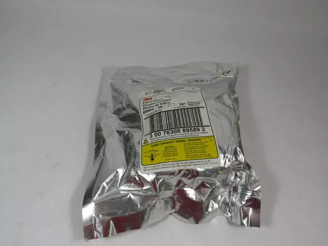 3M 89589 *Sealed* 25-Pack 4-1/2" Dia. x7/8" Thick Fibre Disc 36+ Grade  NWB