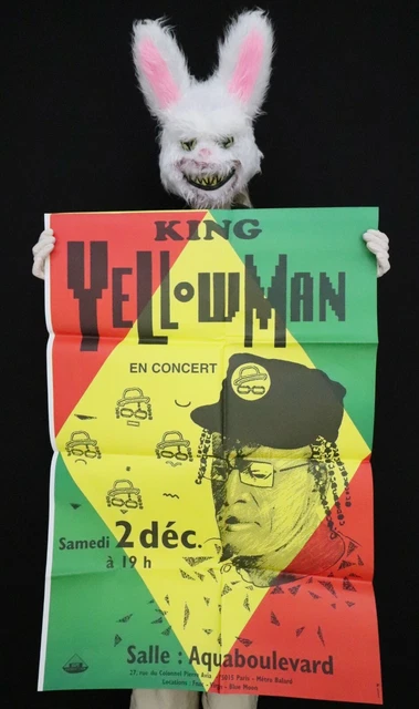 KING YELLOWMAN -  Affiche concert Paris Aquaboulevard - 1993 - 102 x 70 cm