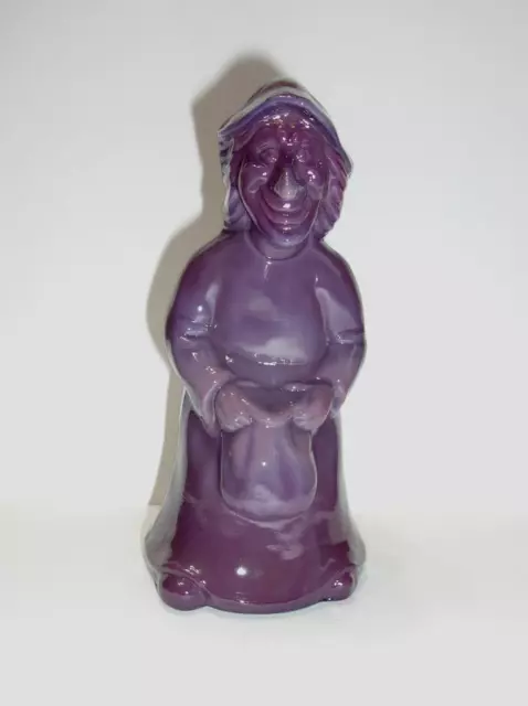 Fenton Glass Eggplant Purple Halloween Witch Figurine by Mosser