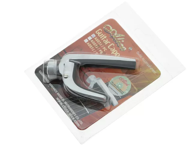 Silver Zinc Alloy Adjustable Light Guitar Capo Guitar Quick Release Key Clamp