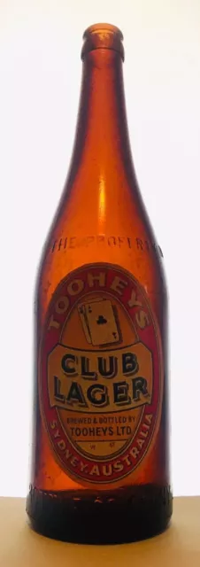 VINTAGE BOTTLE AMBER BROWN GLASS BEER  ‘NSW BOTTLE COMPANY’ BOTTLE 26Oz 1930