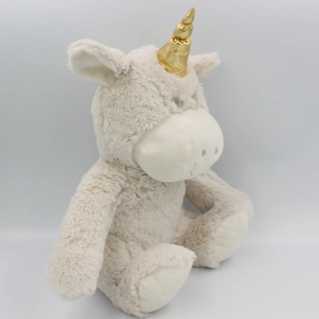 Doudou peluche licorne grise ATMOSPHERA - 26606
