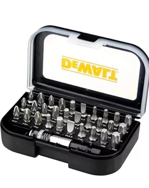 DeWalt Torsion Screwdriver Bit Set 31 Piece With Belt Clip High Quality New