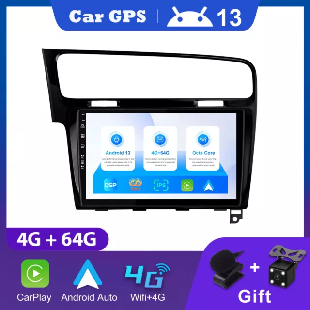 Android 13 Autoradio Pour VW Golf 7 2013-2019 DAB WIFI 4G GPS Navigation Carplay