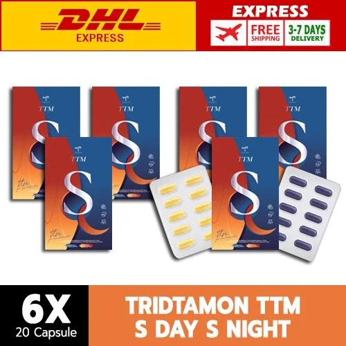 DHL EXPRESS 6X TRIDTAMON TTM S Day S Night Burn Detox Fat Weight Loss 20 Caps