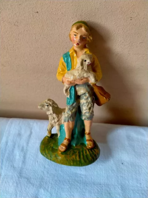 Statuina presepe in pasta made in italy anni 50/60