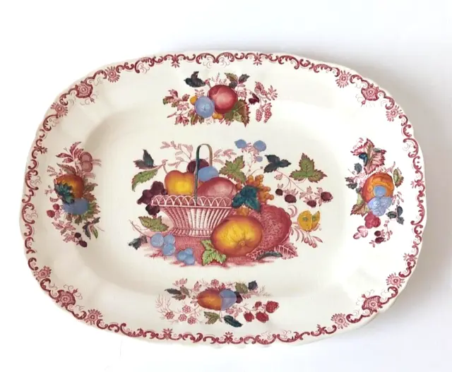 Mason's Patent Ironstone "  Fruit Basket " Large Plate