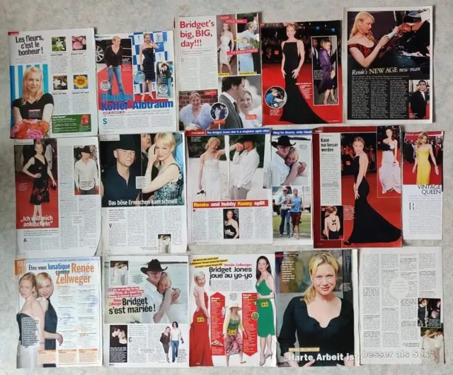 RENEE ZELLWEGER Lot De Presse Clippings Collection magazines pages Pack 2