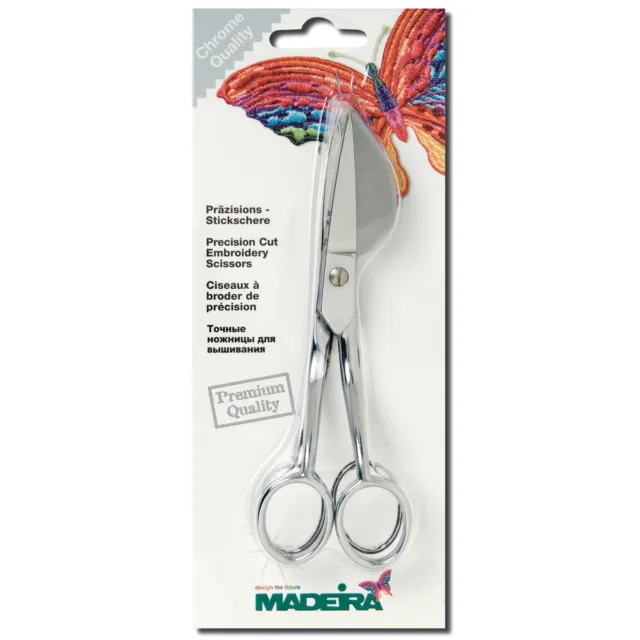 Madeira Scissors - Applique - 14cm / 5.5" Precision Cut - Silver - Dressmaking