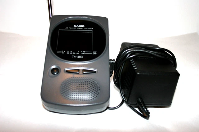 Vintage Japan Casio Mini Handheld Travel TV-480