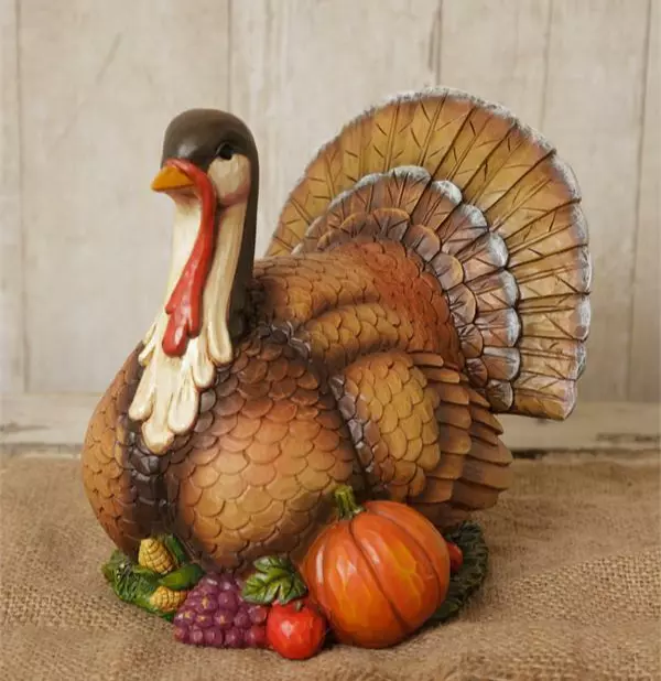 NEW! Primitive Country Farmhouse Large Festive Thanksgiving TURKEY Centerpiece