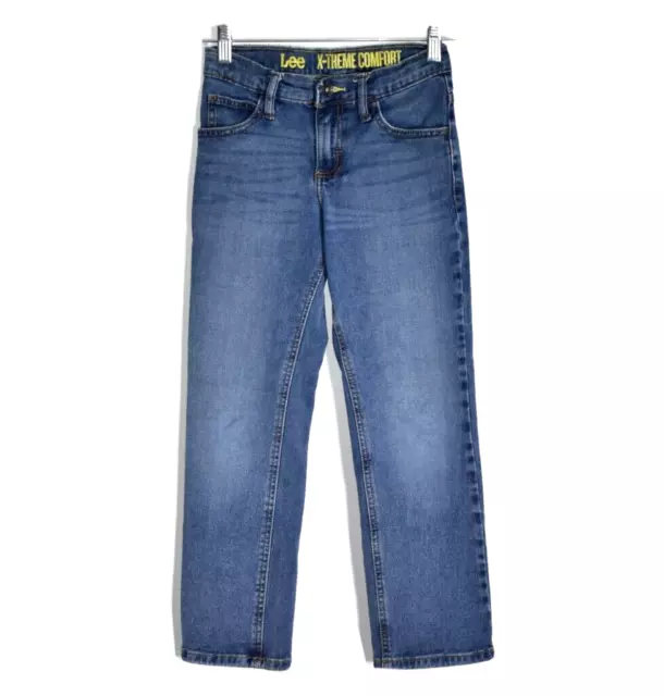 Lee Jeans Boys Size 10R Extreme Comfort Straight Leg Blue Denim X-Treme