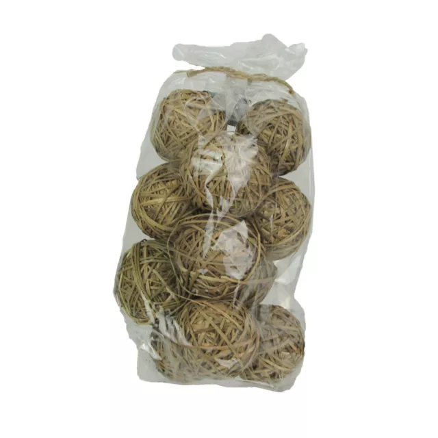 12 Piece Natural Brown Dried Reed Decorative Balls Accent Vase Bowl Filler