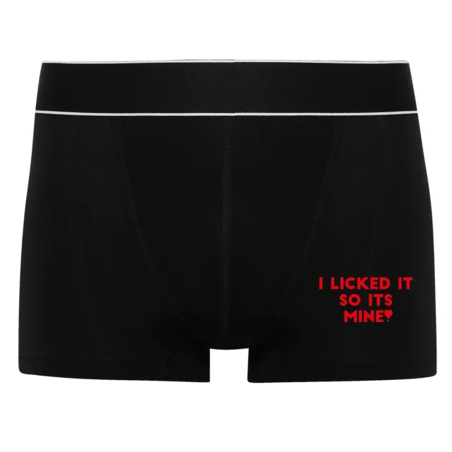 Boxers Valentine's Day Humor Boyfriend Mens Him Funny Shorts Trunk I Licked It