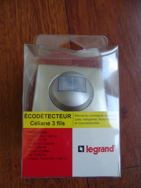 DÉTECTEUR DE MOUVEMENTS toutes lampes 3 fils 2000w Céliane Legrand 067099 EUR 89,00 - FR