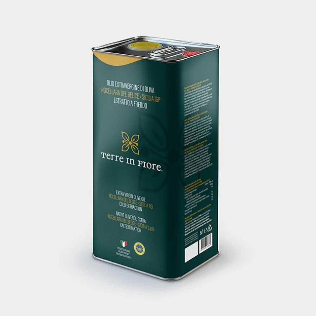 Extra virgin olive oil from monocultivar Belice IGP, 5 lt