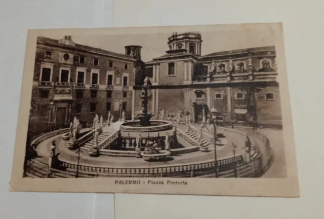 Palermo - Piazza Pretoria  -  Cartolina (1928?)