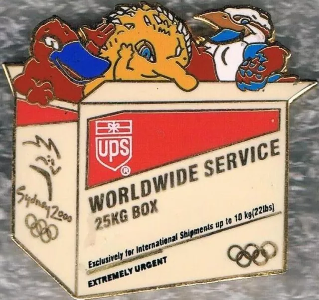 2000 SYDNEY UPS Box Olympic Games Mark Mascots Sponsor Pin 2024 Paris