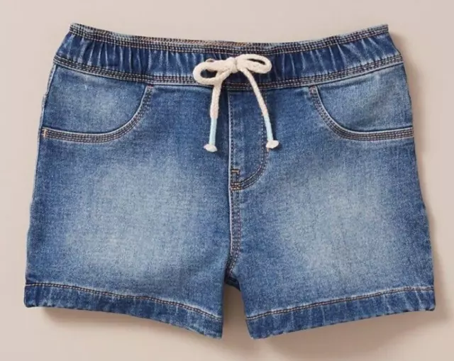 Girls size 7 Blue wonder denim  elastic waist shorts md Indigo Target NEW 9140