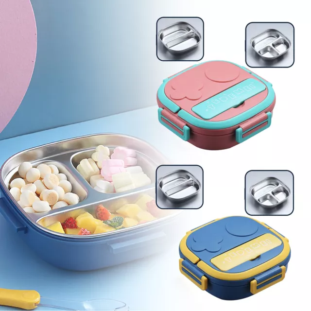 Portable Stainless Steel Lunch Box Thermos Food Container Bento Box