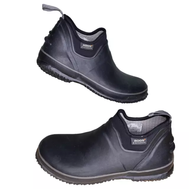 Bogs Urban Farmer Ankle Boots Size 8 Black Waterproof Shoes Rain Muck Garden