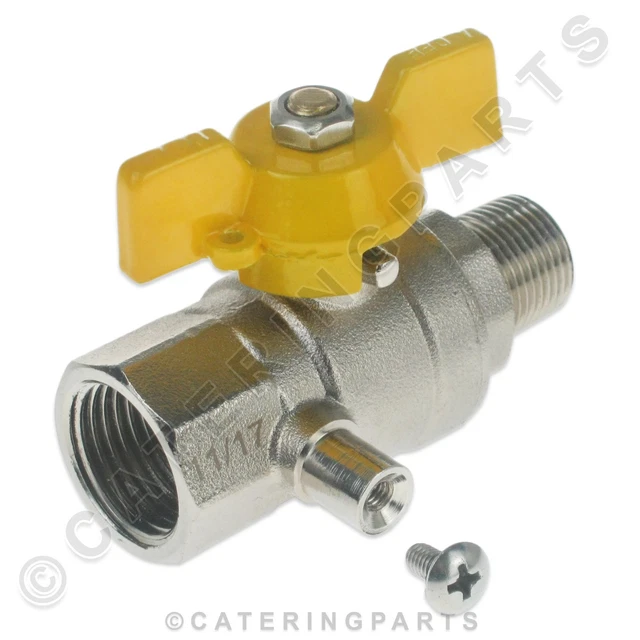 GAS TEST POINT BALL VALVE PROPANE LP LPG STATIC CARAVAN ACCESS 3/8" x 1