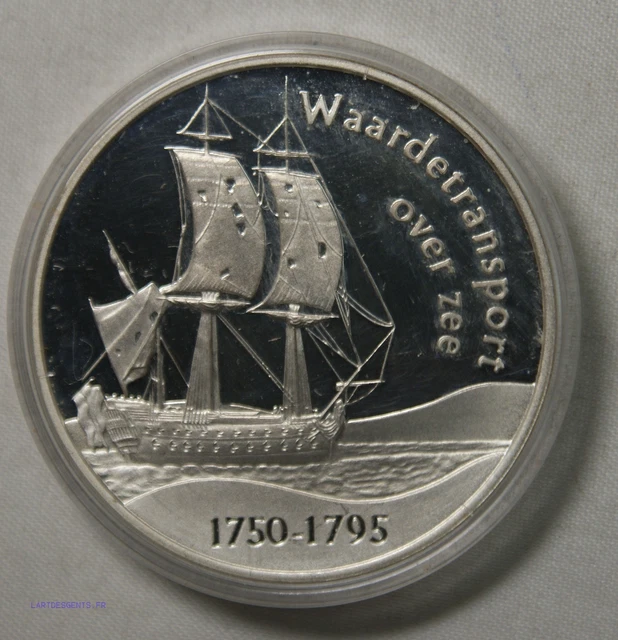 Pays Bas - Médaille argent Waardetransport over zee 1750-175 1340 ex. (FR1) dvgm