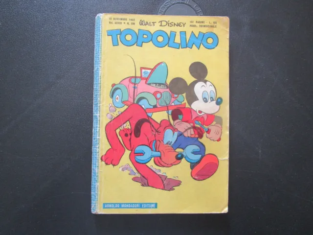 Topolino 198 Originale Mondadori 1958 Con Bollino !!!