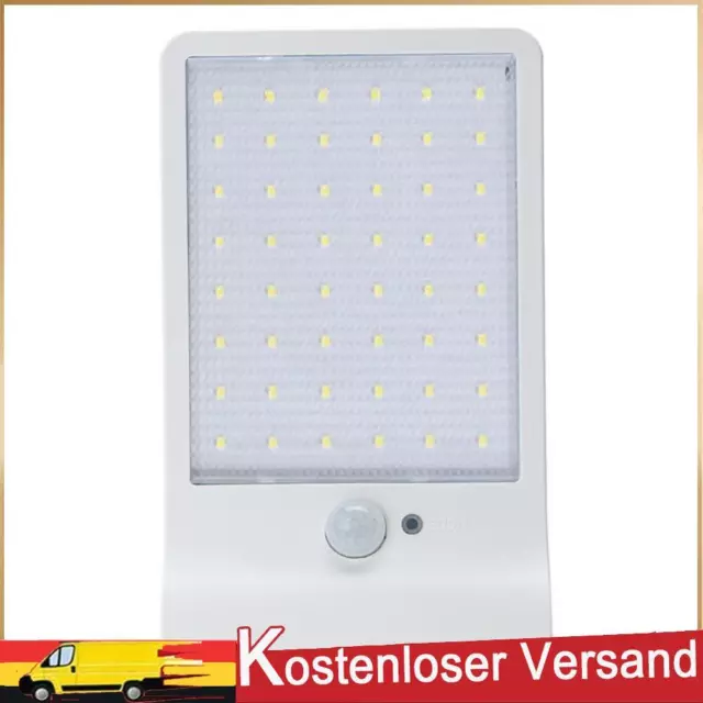 Solar LED Wandleuchte IP65 Menschlicher Induktionssensor Weißlicht Außen (Weiß)