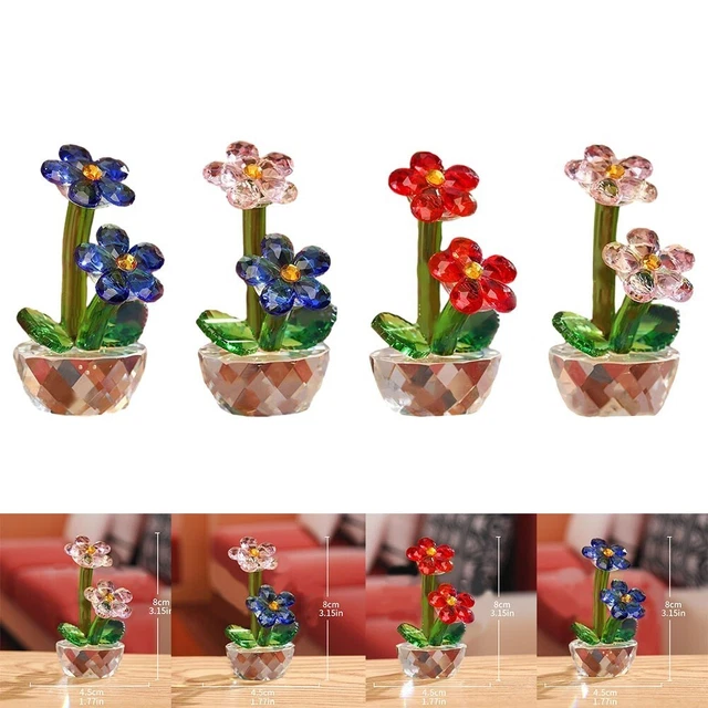 Exquis ornement fleur lilas cristal décoration maison avec matériau cristal bl