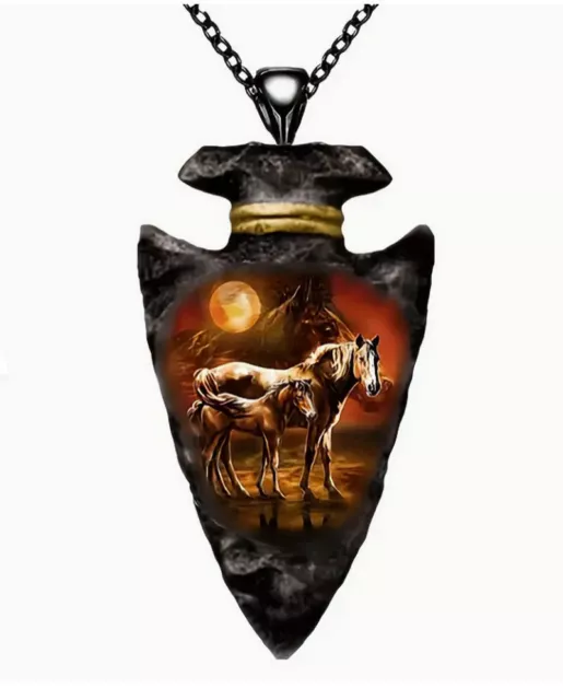 Horse & Western Jewellery Jewelry Native Usa Style Arrow Head Horse Necklace