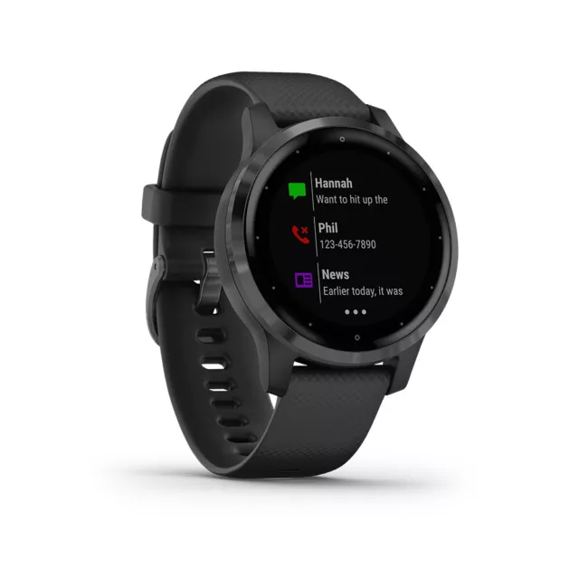 BRACELET ARDOISE MONTRE Garmin vivoactive 4S noir silicone EUR