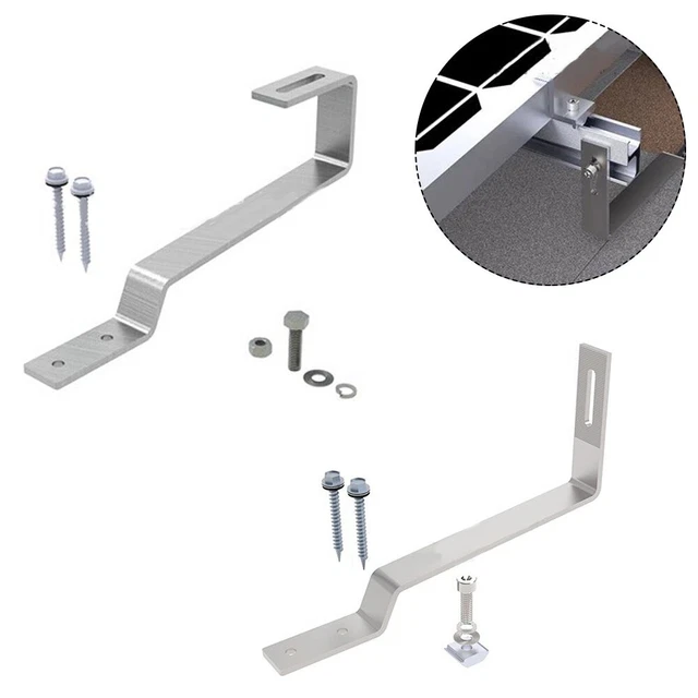 Supporto Tetto Tegole Staffa In Acciaio Inox Per Pannelli Fotovoltaici - Doppia Regolazione Per Tetti In Tegole Staffa Tegola Acciaio Inox - Foto 4